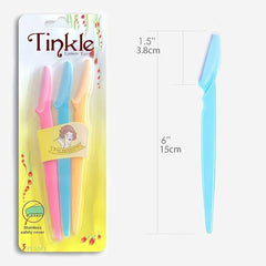 Facial Hair Remover Tool Eyebrow Shaper Stainless Steel Blade 3 Pcs