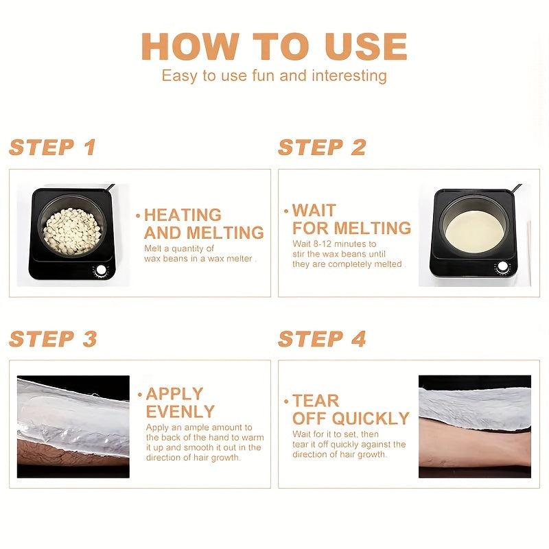 Body Hair Removal Wax Beads for Full Body Facial Hand and Legs