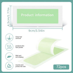 72 Wax Strips Hair Removal Kit for Men & Women