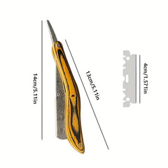 Wood Barber Throat Razor Single Edge Professional Men's Shave