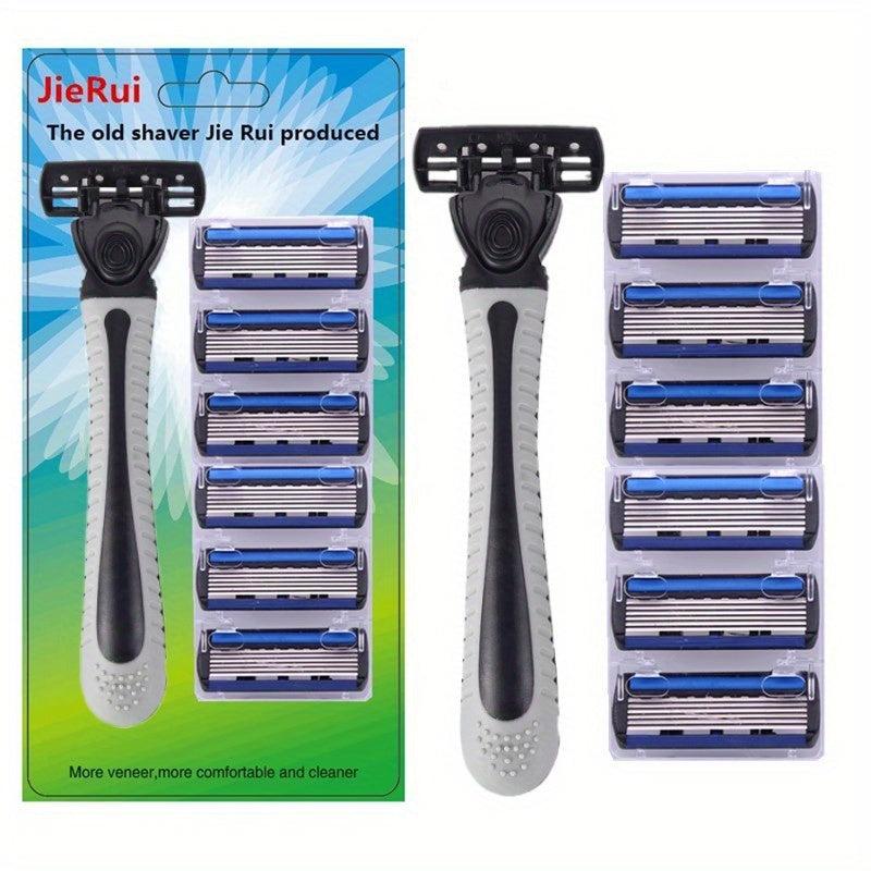 Portable Travel Razor with 6pc Six Layer Head