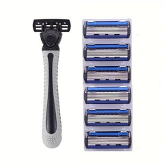 Portable Travel Razor with 6pc Six Layer Head