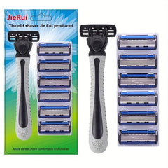 Portable Travel Razor with 6pc Six Layer Head