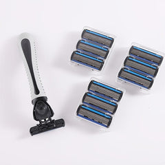Portable Travel Razor with 6pc Six Layer Head