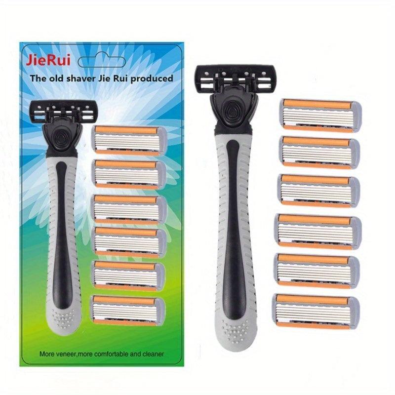 Portable Travel Razor with 6pc Six Layer Head