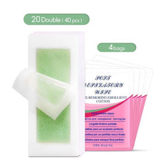 40 Pcs Wax Paper Hair Removal Cream & Beard Wax Removal Wipes