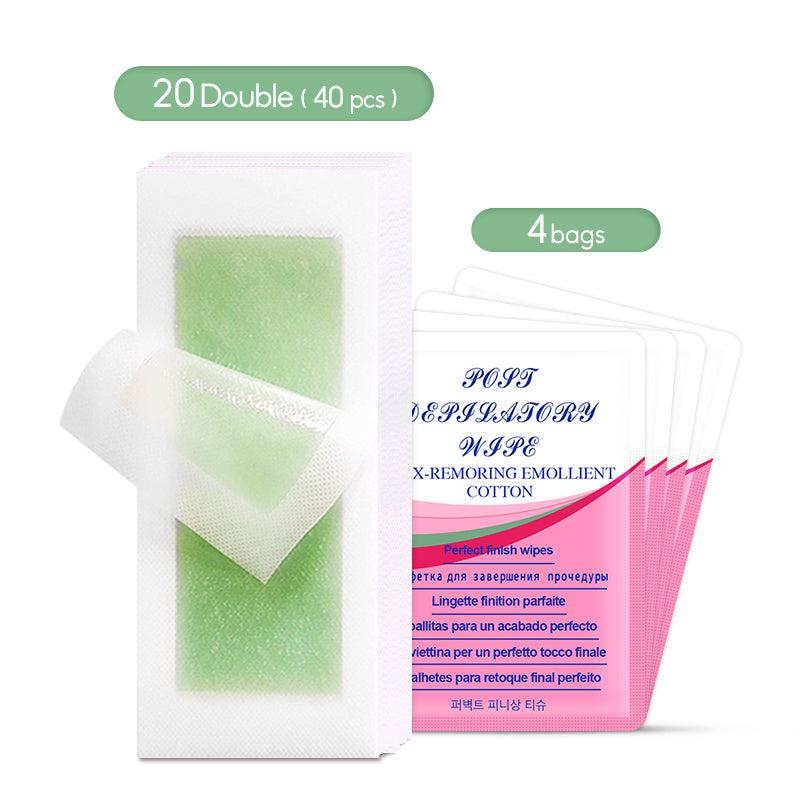 40 Pcs Wax Paper Hair Removal Cream & Beard Wax Removal Wipes