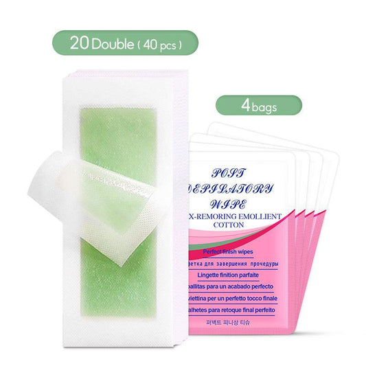 40 Pcs Wax Paper Hair Removal Cream & Beard Wax Removal Wipes
