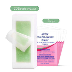 40 Pcs Wax Paper Hair Removal Cream & Beard Wax Removal Wipes