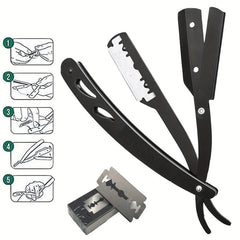 Beard Shaping Set with Razor and Scissors