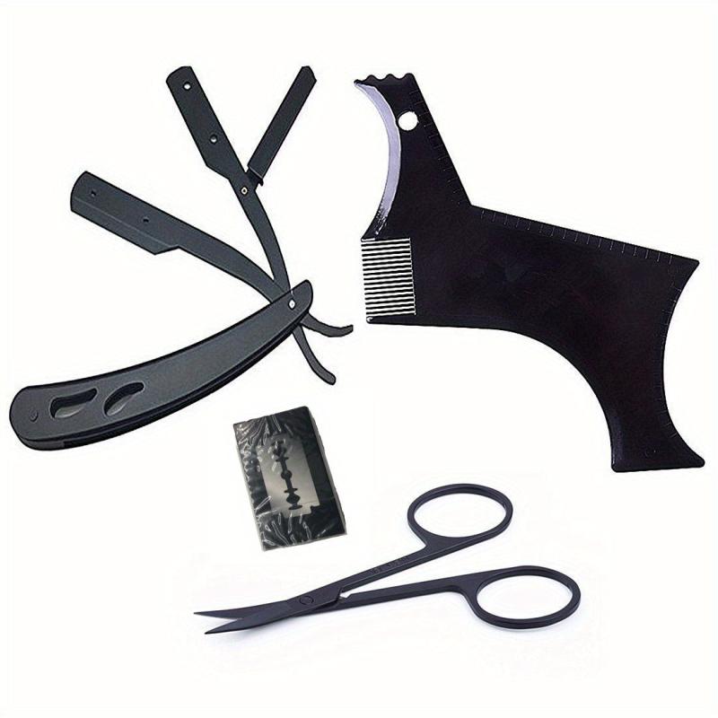 Beard Shaping Set with Razor and Scissors