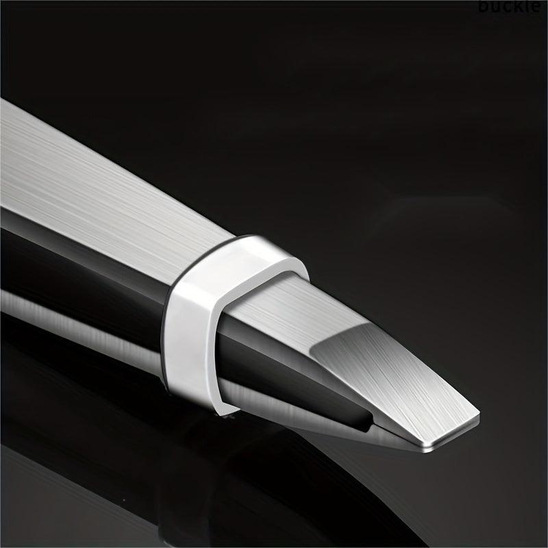 4 pcs Stainless Steel Tweezers Set with Travel Case for Hair Removal