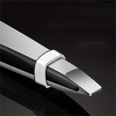 4 pcs Stainless Steel Tweezers Set with Travel Case for Hair Removal
