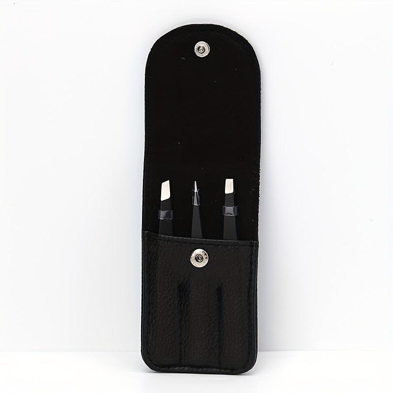Colorful Slanted Tip Tweezers Stainless Steel Eyebrow Tweezers