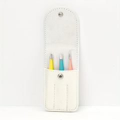 Colorful Slanted Tip Tweezers Stainless Steel Eyebrow Tweezers