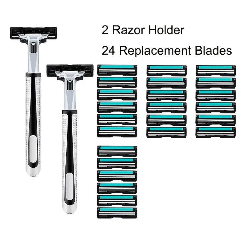 Stainless Steel Men's Shaving Blades - 36 Blades for Beard and Hair Removal