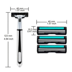 Stainless Steel Men's Shaving Blades - 36 Blades for Beard and Hair Removal