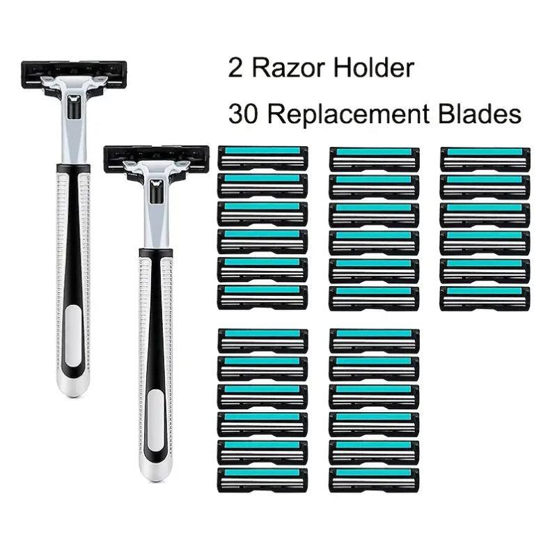 Stainless Steel Men's Shaving Blades - 36 Blades for Beard and Hair Removal