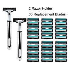 Stainless Steel Men's Shaving Blades - 36 Blades for Beard and Hair Removal