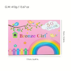 50 Colors Rainbow Eyeshadow Palette Matte Pearly Finish Mermaid Milk Tea
