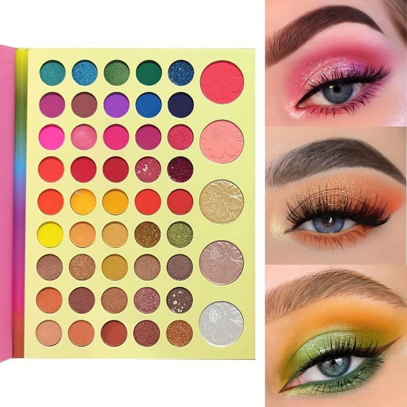 50 Colors Rainbow Eyeshadow Palette Matte Pearly Finish Mermaid Milk Tea