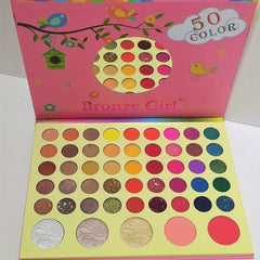 50 Colors Rainbow Eyeshadow Palette Matte Pearly Finish Mermaid Milk Tea