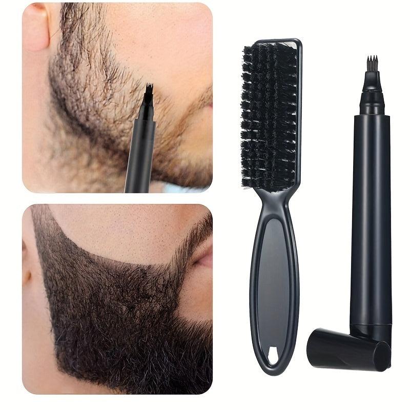 Beard Filling Pen Kit with Brush - Waterproof Shaping Tools