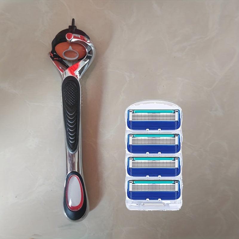 5-Layer Classic Shaving Razor Set with Stainless Steel Blades