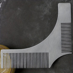 Men Beard Shaping Styling Template Stainless Steel Comb