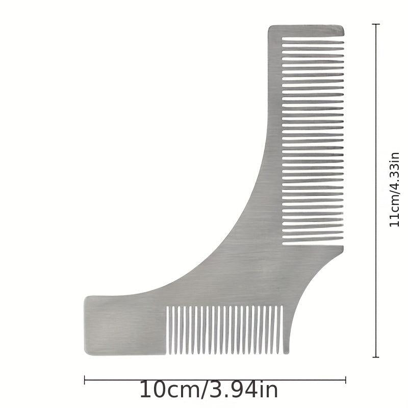 Men Beard Shaping Styling Template Stainless Steel Comb
