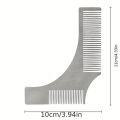 Men Beard Shaping Styling Template Stainless Steel Comb