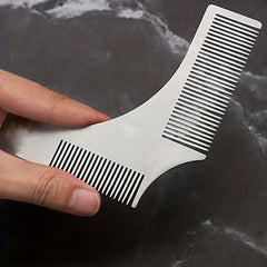Men Beard Shaping Styling Template Stainless Steel Comb