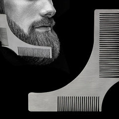 Men Beard Shaping Styling Template Stainless Steel Comb