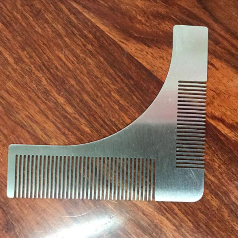 Men Beard Shaping Styling Template Stainless Steel Comb