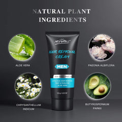 Men Hair Removal Cream Painless Hair Remover Soothing Unwanted Male Body Hair