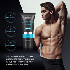 Men Hair Removal Cream Painless Hair Remover Soothing Unwanted Male Body Hair