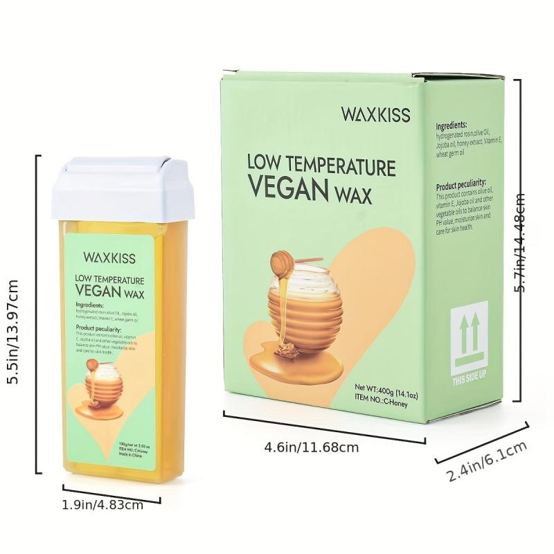 Waxkiss Roll On Wax Refill Low Temp Honey Wax Cartridge, Hair Removal 4 Pack