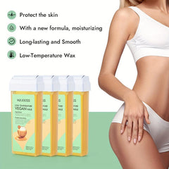 Waxkiss Roll On Wax Refill Low Temp Honey Wax Cartridge, Hair Removal 4 Pack