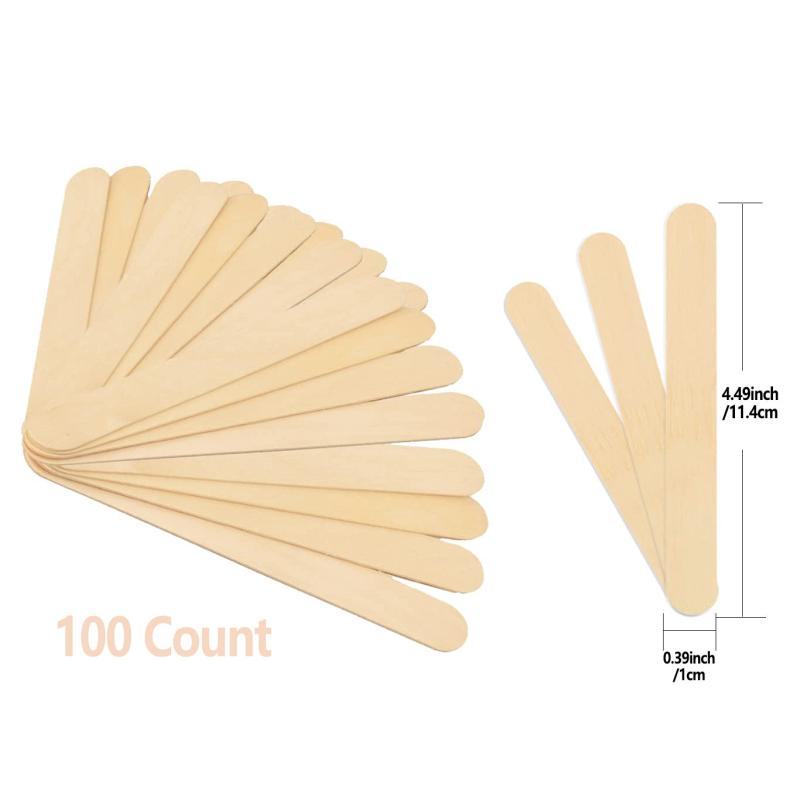 400 Natural Wooden Wax Sticks for Hair Removal and Smooth Skin