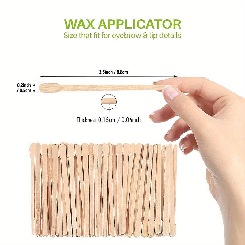 400 Natural Wooden Wax Sticks for Hair Removal and Smooth Skin