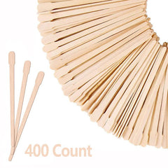 400 Natural Wooden Wax Sticks for Hair Removal and Smooth Skin