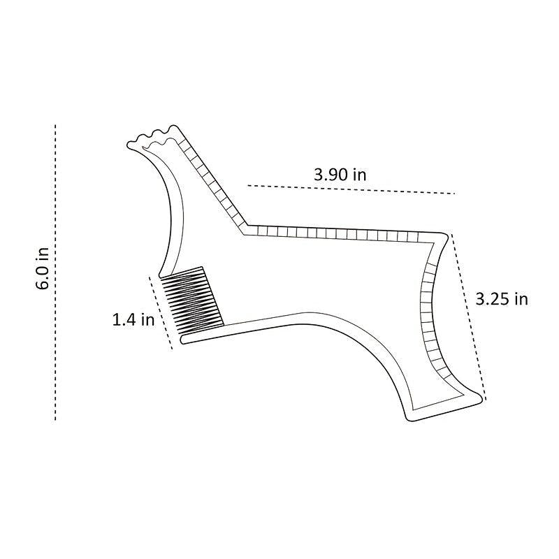 Men's Beard Styling Template Beard Comb for Shaping and Care