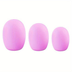 3 Pcs Silicone Brush Covers Travel Storage Organizer Case Protect Makeup Bag