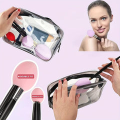 3 Pcs Silicone Brush Covers Travel Storage Organizer Case Protect Makeup Bag