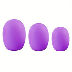 3 Pcs Silicone Brush Covers Travel Storage Organizer Case Protect Makeup Bag