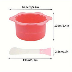 2 Silicone Warm Wax Bowls Reusable Warm Wax Silicone Pads With Scrapers