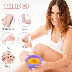 2 Silicone Warm Wax Bowls Reusable Warm Wax Silicone Pads With Scrapers