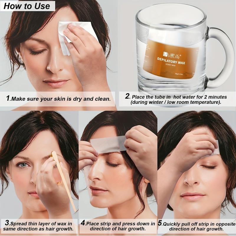 Organic Sugar Wax For Sensitive Skin - At-Home Waxing Kit