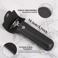 Leather Razor Safety Cover Double Edge Protector Case Barber Razor Sheath