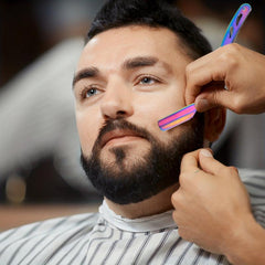Pro Barber Straight Edge Razor Blade Set with 100 Pack Blades